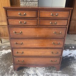mid century 8 drawer mahogany highboy chest 