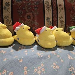 NEW CHRISTMAS  LOT OF 5  YELLOW PEEPS PLUSH ANIMAL TOYS   