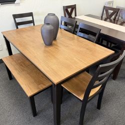 Dining Table With 4 Chairs And Bench 