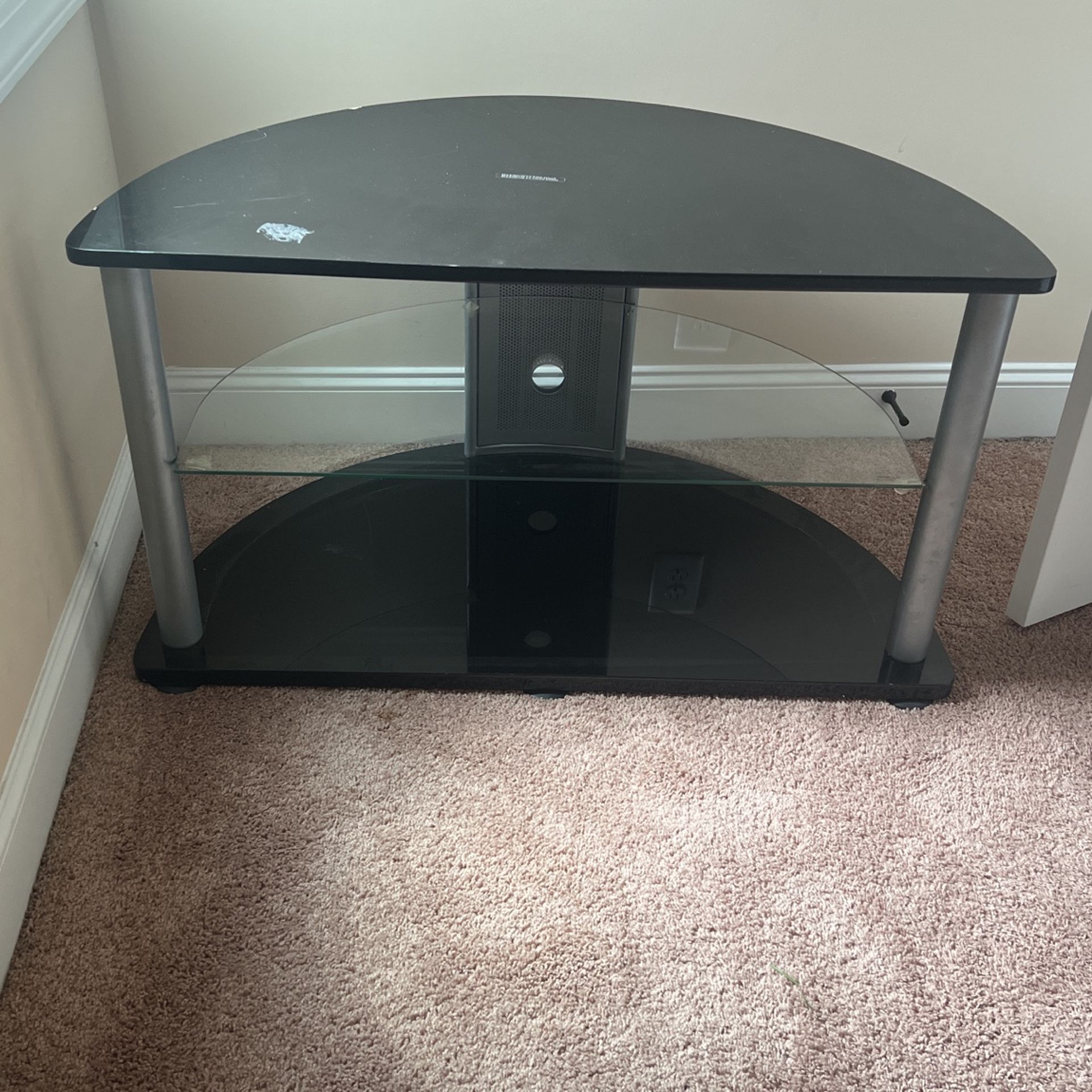 Black And Glass TV Stand