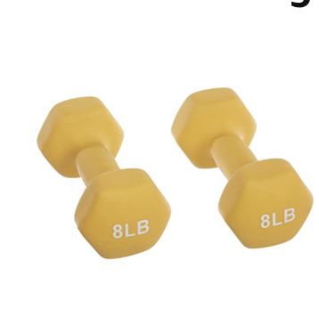 Pair of weights 8 pound dumbbells 8 lb weight dumbell set weight lighting
