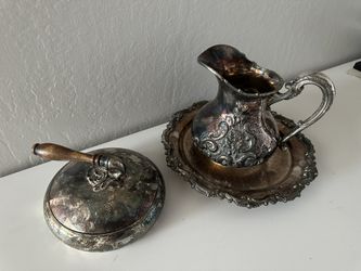 Antique Silver Plate Set 11 ,  9 Inches 
