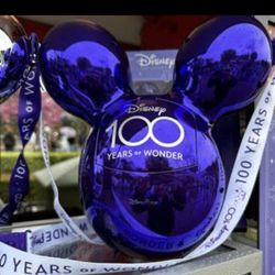 Disney Parks 100 Years Of Wonder Metallic Purple Mickey Mouse Balloon Popcorn Bucket