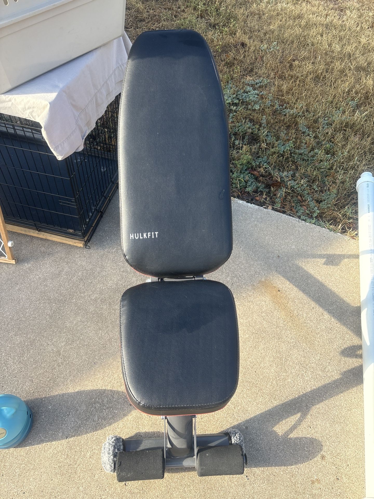 HulkFit adjustable workout bench in good condition.