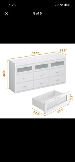 Brand new 9  luxury dresser drawer for $140