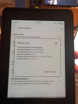 Kindle Paperwhite 7th Generation with Leather Cover