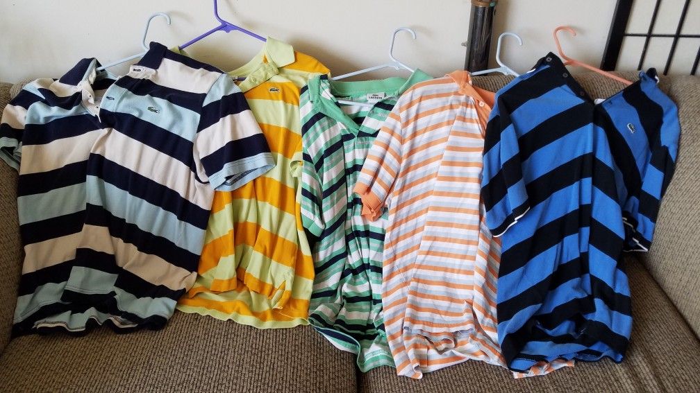 22 Lacoste men's shirts