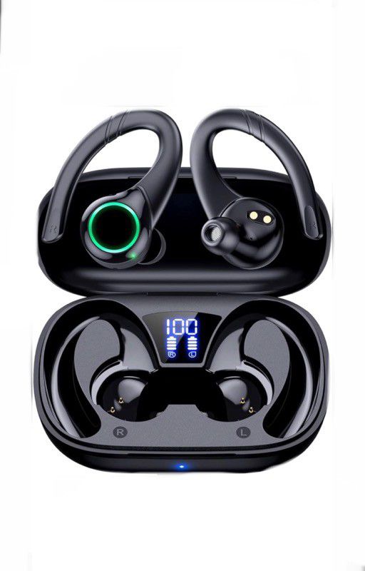 Bluetooth Headphones Wireless Eardbuds,100Hrs Playback Over Ear Earphones,LED Display ,waterproof 