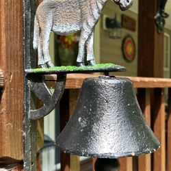 Vintage Solid Cast Iron Donkey Dinner Bell