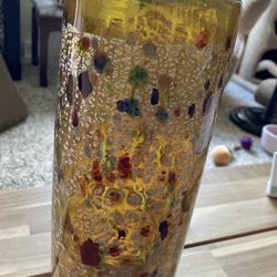 Blown Glass Candle Holder/Hurricane Vase 