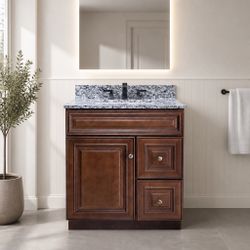 30” Espresso Vanity • Granite Top  • One-of-a-Kind