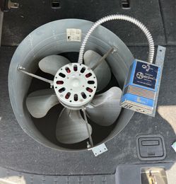 Master Flow GAF 1450 CFM Power Gable Mount Fan with Adjustable Power thermostat (PT6): Easy Installation & Efficient Exhaust Ventillation|High Airflow
