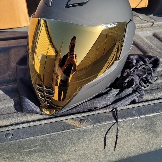 icon airflite peacekeeper helmet Gold Icon Airflite Peacekeeper Helmet (CLOSEOUT)