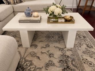 CB2 Minimalist Resin 54” Coffee Table
