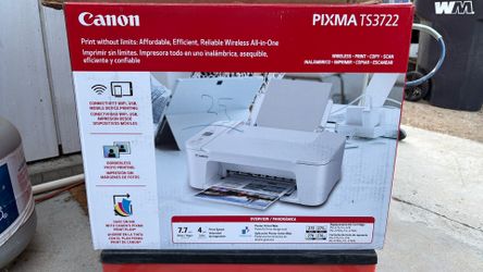 Canon. Pixma TS3722.  Wireless All In One  Printer 