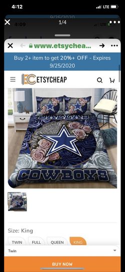 Cowboys king size diy comforter with 2 pillow cases $100 cash firm u pic up