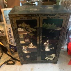 Vintage Chinese Lacquer Cabinet 