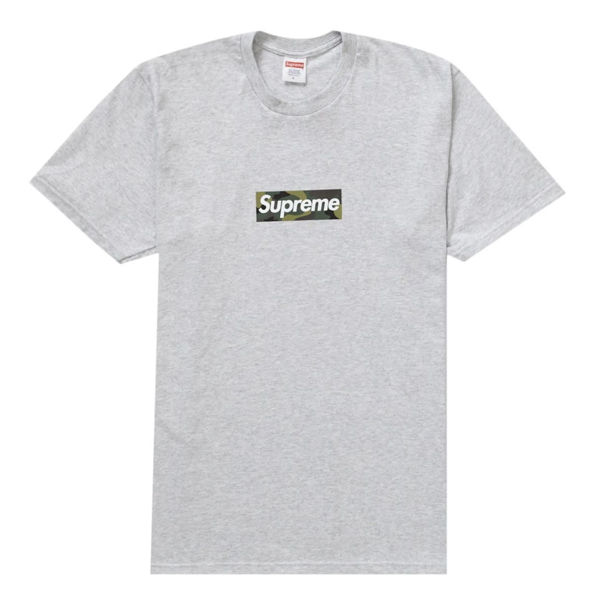 Supreme Box Logo Ash Grey Camo Size Large Brand New