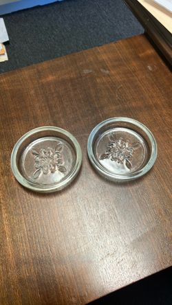 Glass Coasters with Floral Design – Set of 2