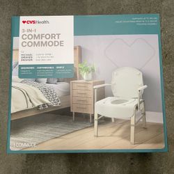 NEW CVS Health Michael Graves 3-in-1 Comfort Commode Chair White 350 lbs. Discontinued.