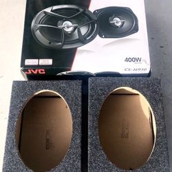 JVC 6X9 Car Audio Speakers With Single Boxes New Nuevas