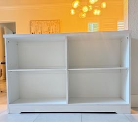 Storage Organizer Shelves, Stackable Wood Bookcase Fits Cubby Bins for Organization, Dorm Teen Room Decor & Home Office, White