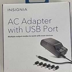 Insignia AC to DC Power Adapter with 7 Connector Tips NS-AC1200