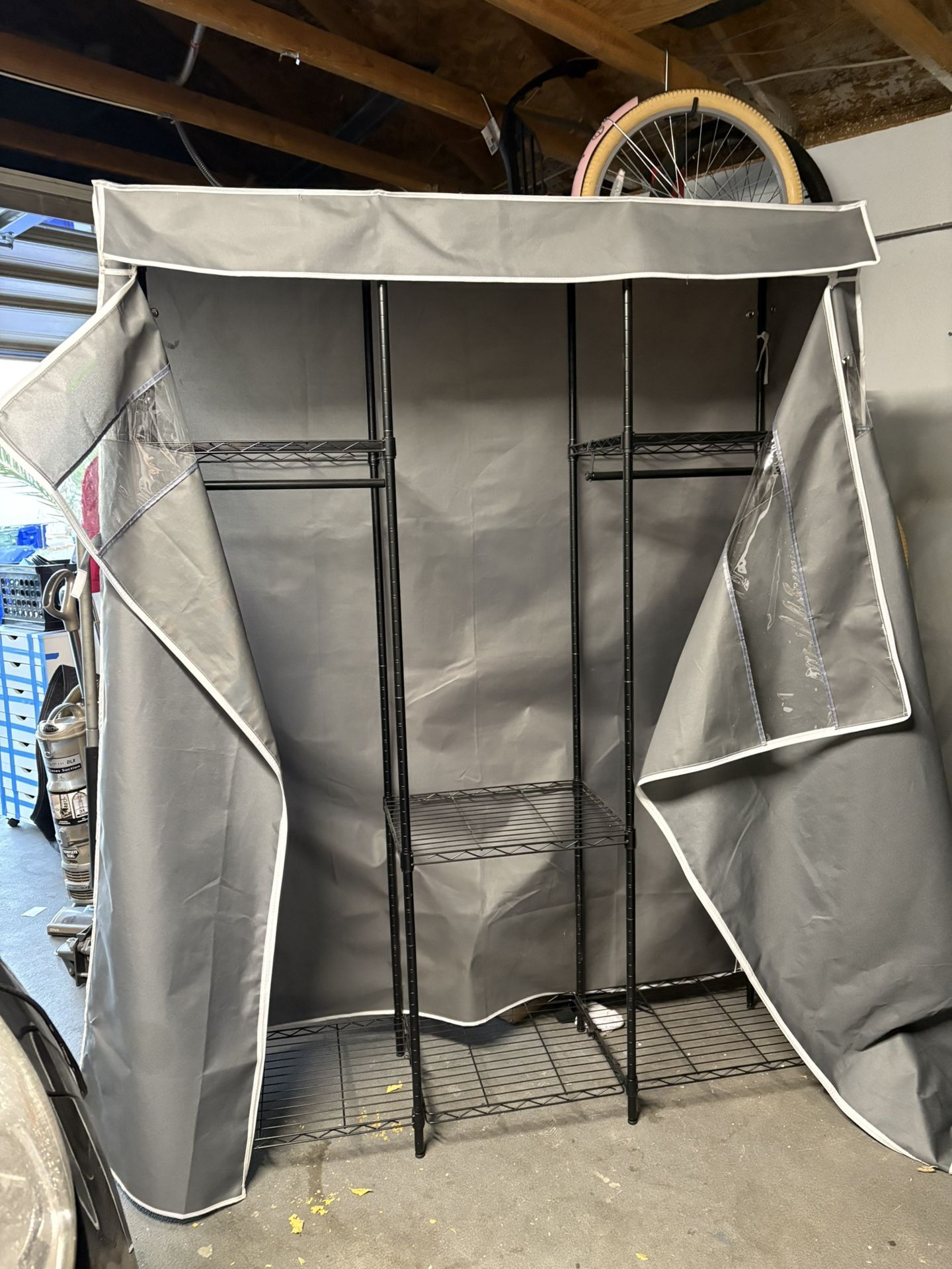 Covered Garment Rack Heavy Duty Clothes Rack 