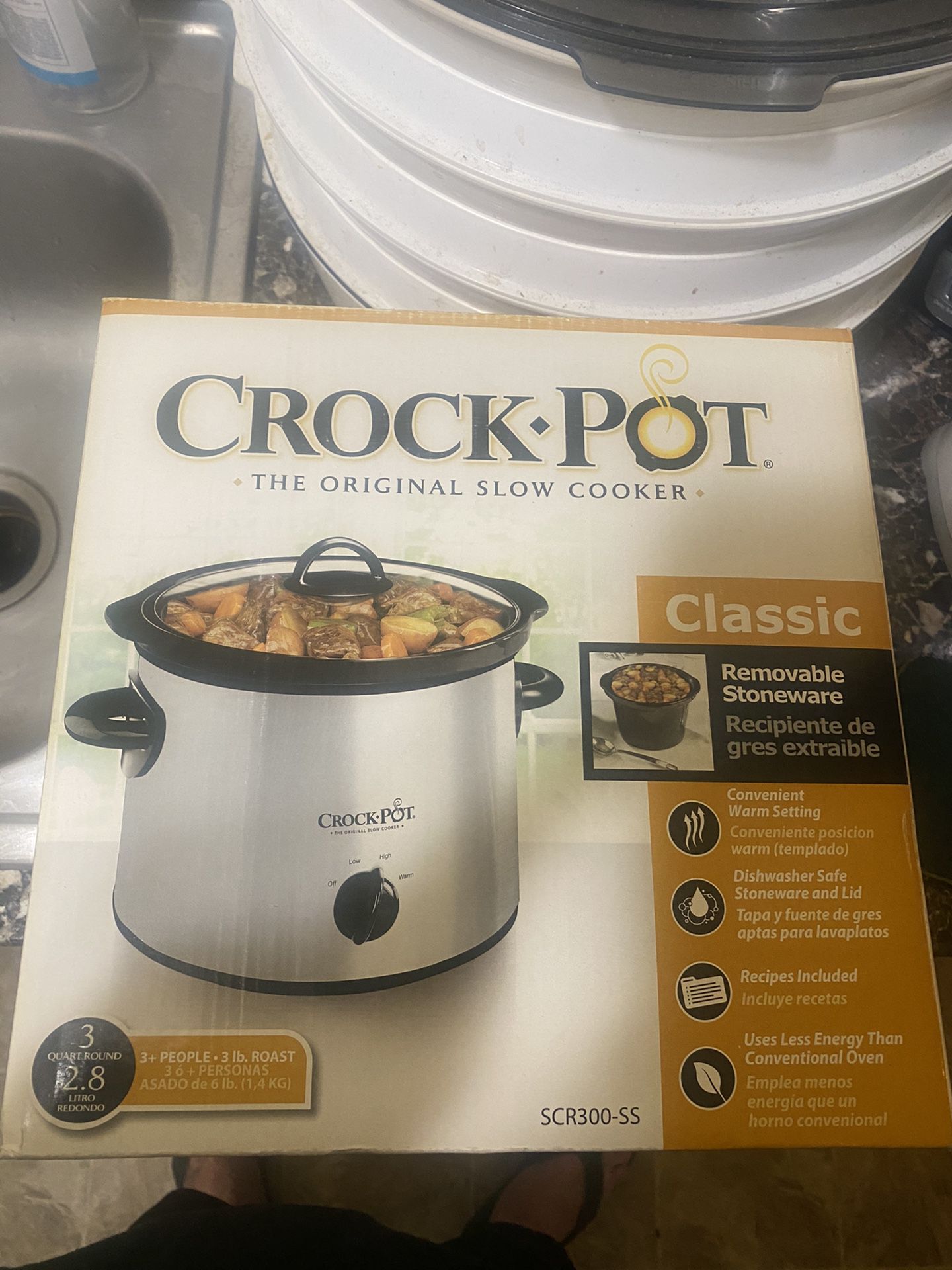 Crock Pot 3QT STAINLESS STEEL STILL SEALED IN BOX 