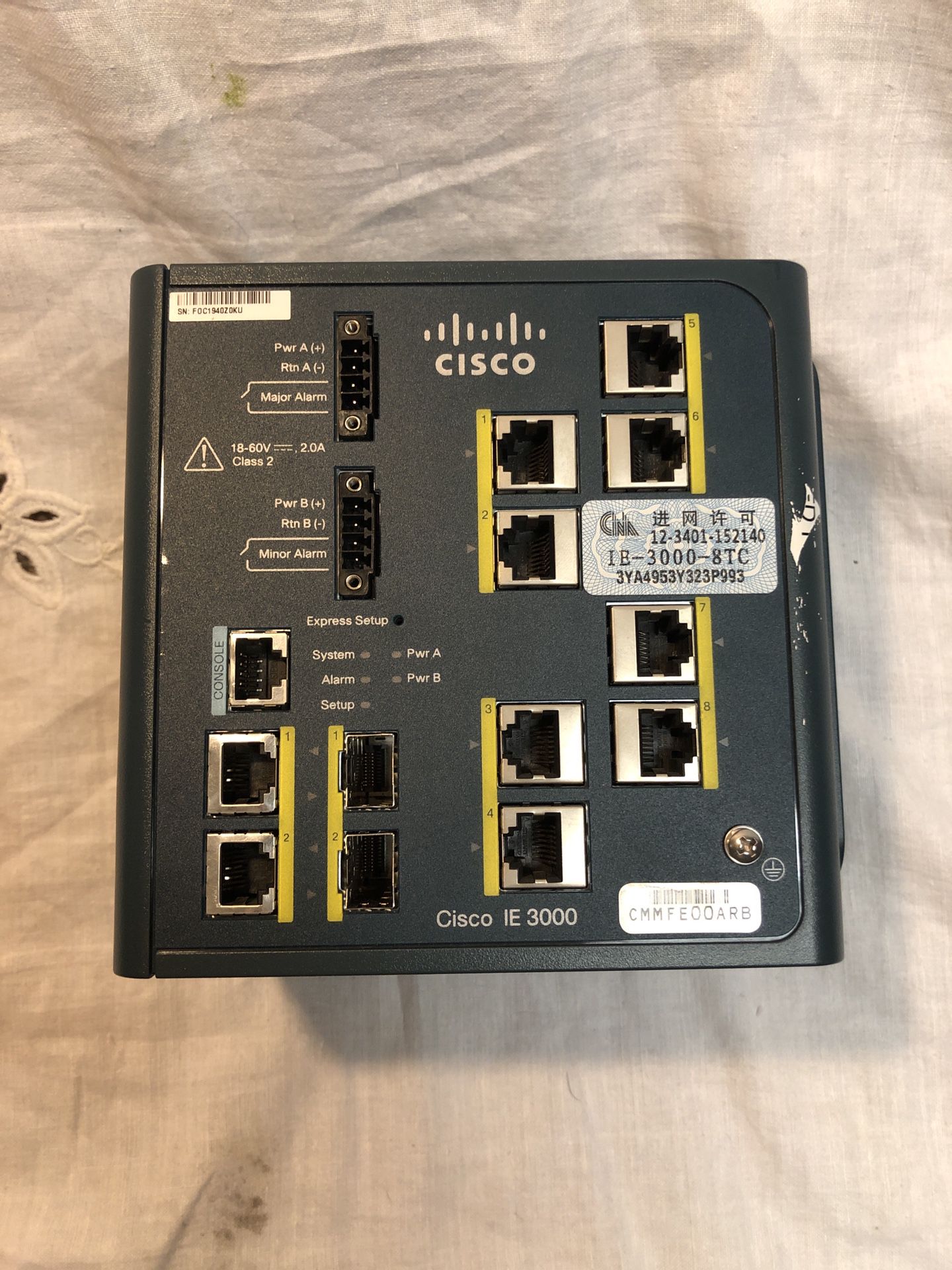 Cisco IE-3000-8TC / IE30008TC V03 Industrial Ethernet Switch