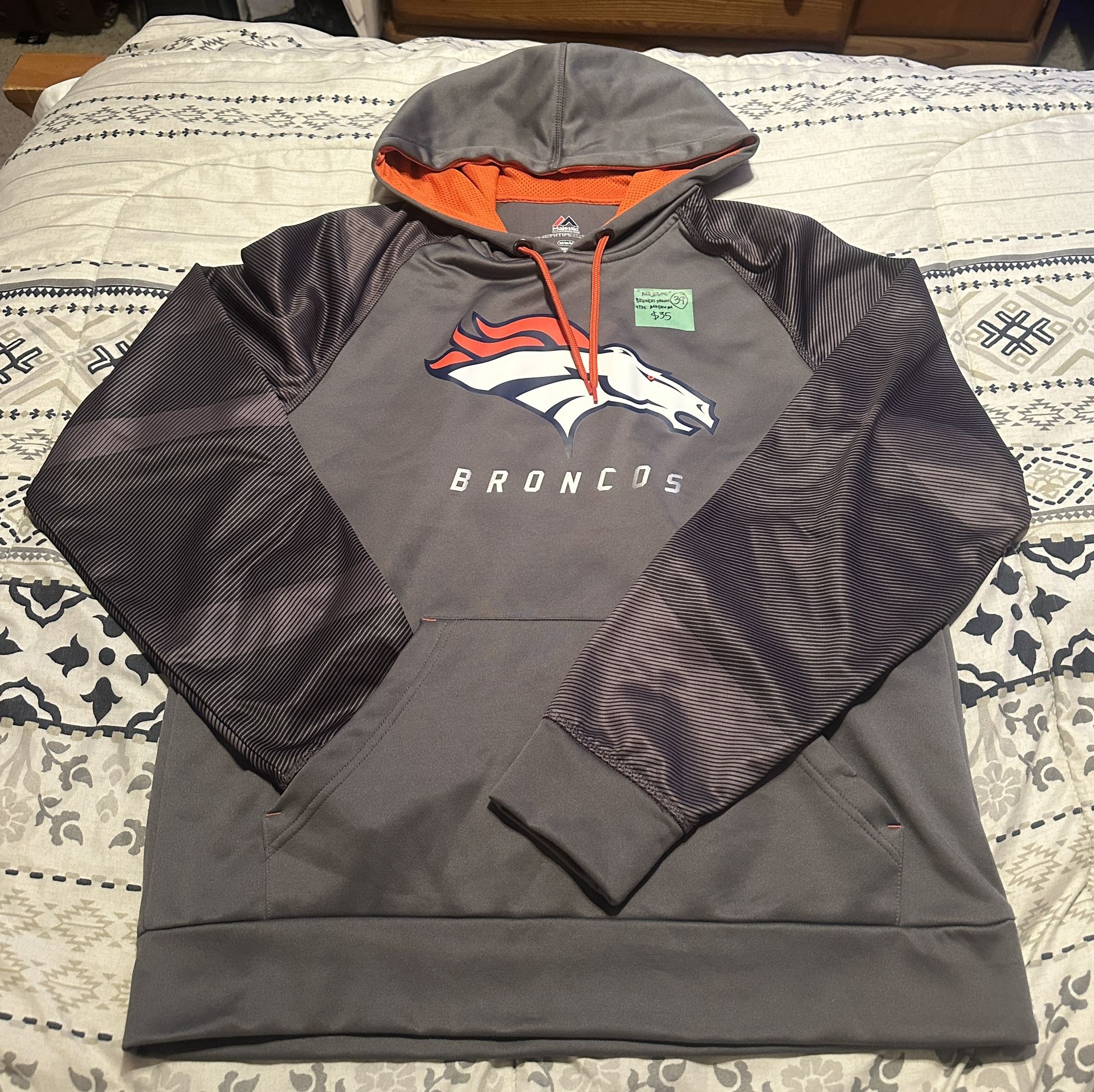 Pre Owned Majestic Broncos Hoodie for Men
