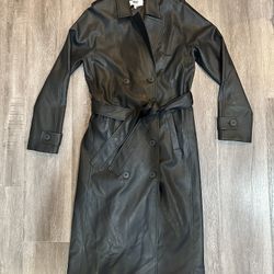 Trench Coat Faux Leather 