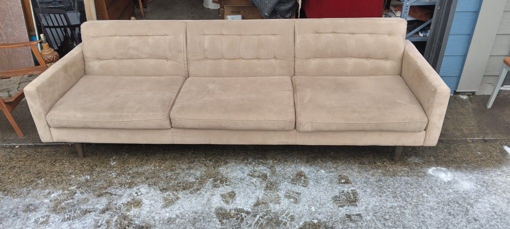 American Leather Suede Leather Couch