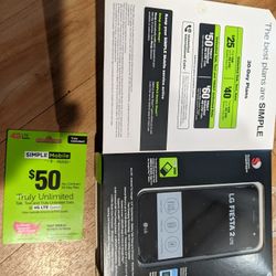 LG Fiesta Phone With One Month Simple Mobile $50 Plan