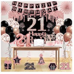 21st Birthday Decorations for Her - New in box