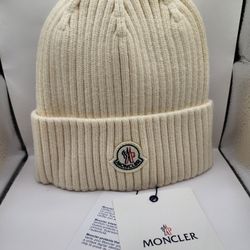 Moncler Hat Designer Beanie(White)