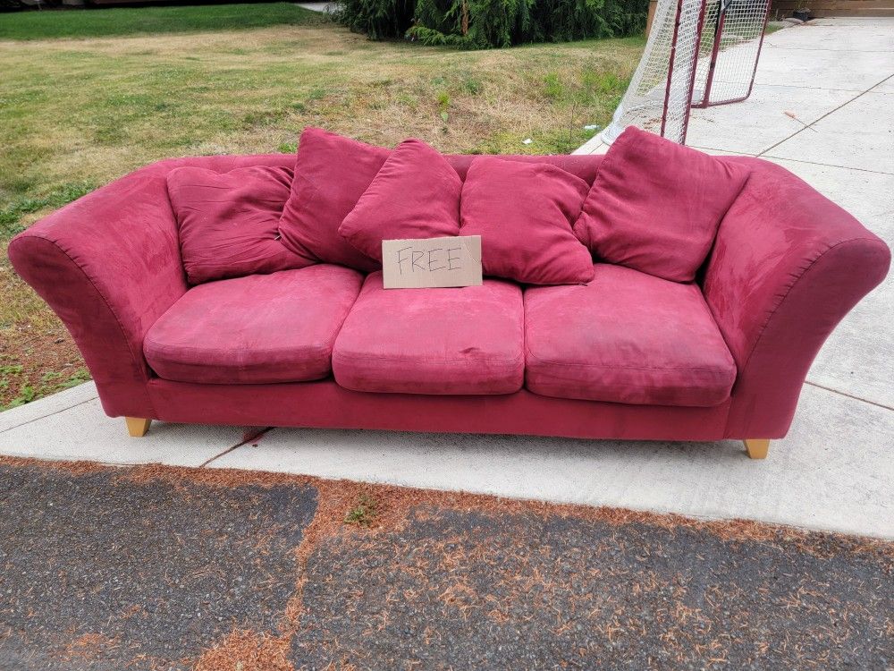 Free Oversized Red Couch