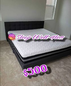 NEW  KING SIZE BED FRAME AND MATTRESS
