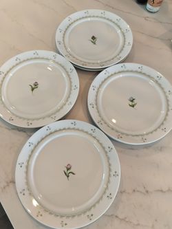 Floral Dinner Plates Set of 8