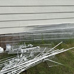 Wire shelves
