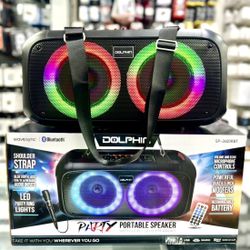 2000W Dual 6.5” Rechargeable Party Speaker with easy carrying strap and mic for karaoke 🔊🎶