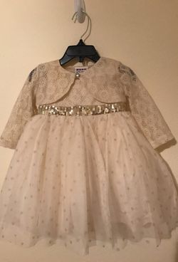 Cream and gold dress