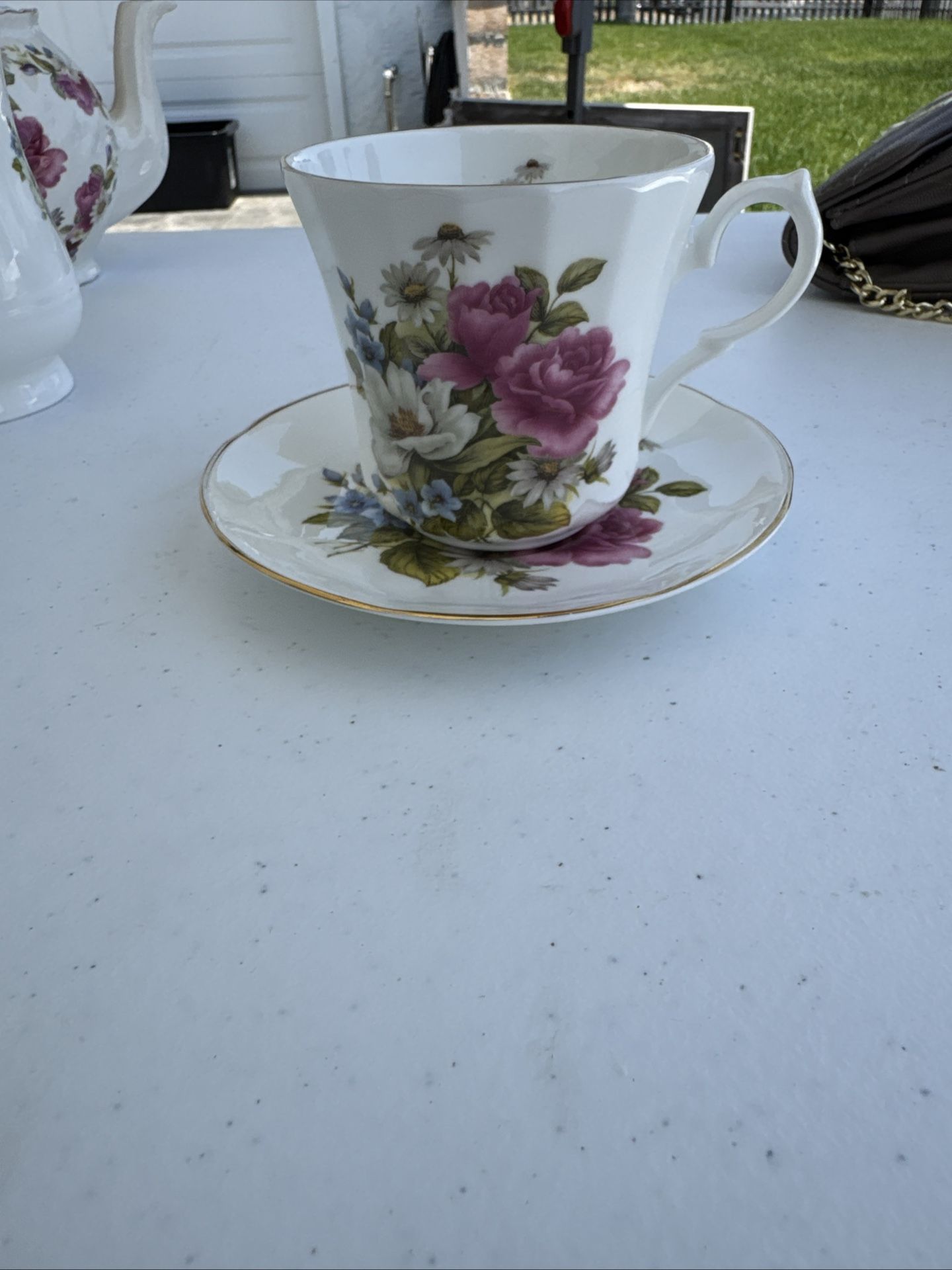Springfield Bone China Floral Tea Cup and Saucer
