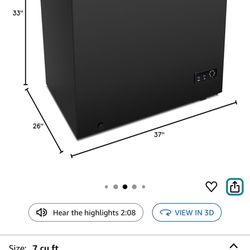 Brand New Chest Freezer 7cu