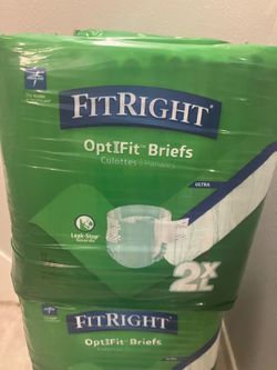 Brand New Fitright Adult 2XL Briefs (9 Packages)