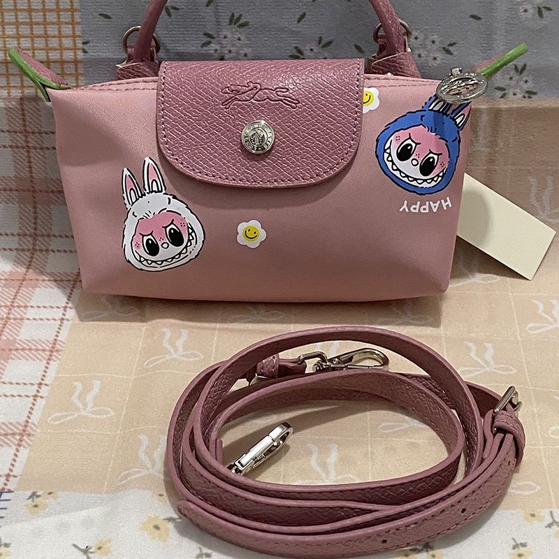 Longchamp Petal Pink Mini Tote Bag, Classic Dumpling Shape