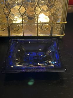 Cobalt Blue Celestial Small Plate/catch Dish 