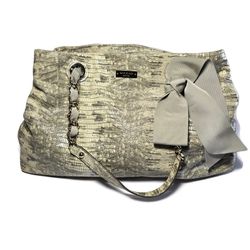 Kate Spade Silver Bows Art Lizard Maryanne Shoulder Bag 