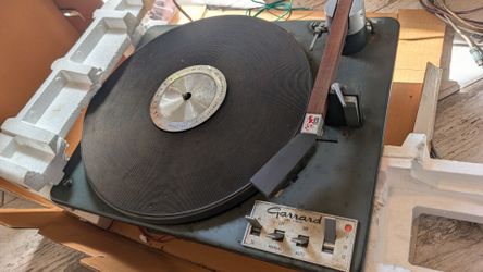 vintage Garrard Lab 80 Turntable works Mid-Century record player made in England 60s walnut arm