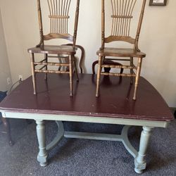 Hardwood Table And Chairs